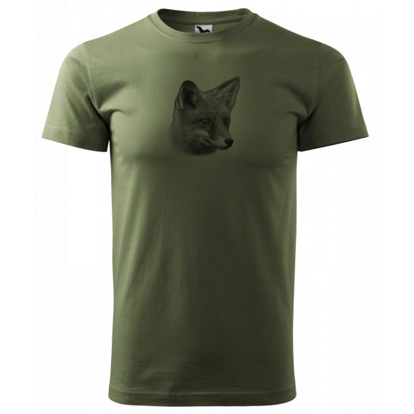 T-Shirt mit schwarzem Fuchs.