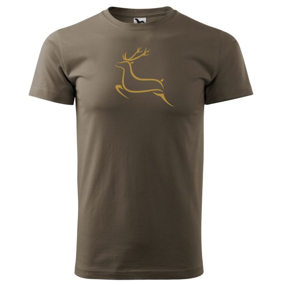 T-shirt mit goldener Hirschsilhouette