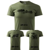   Nagy méretű póló fekete nyomott mintával (3xl és 4xl méretek)