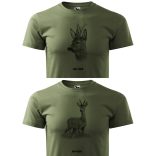 Nagy méretű póló fekete nyomott mintával (3xl és 4xl méretek)