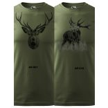 Nagy méretű póló fekete nyomott mintával (3xl és 4xl méretek)