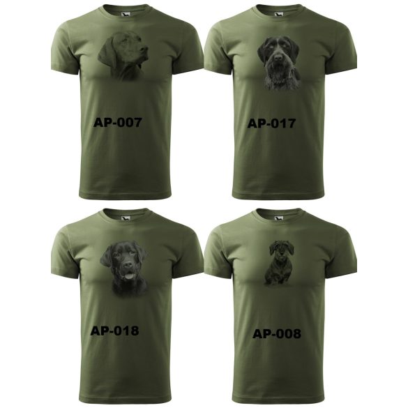 Nagy méretű póló fekete nyomott mintával (3xl és 4xl méretek)