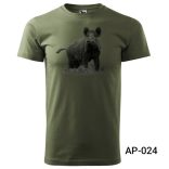 Nagy méretű póló fekete nyomott mintával (3xl és 4xl méretek)