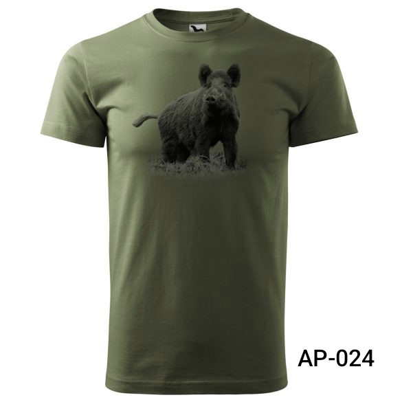 Nagy méretű póló fekete nyomott mintával (3xl és 4xl méretek)