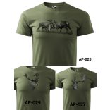 Nagy méretű póló fekete nyomott mintával (3xl és 4xl méretek)