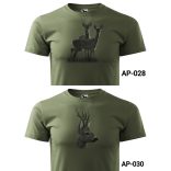 Nagy méretű póló fekete nyomott mintával (3xl és 4xl méretek)